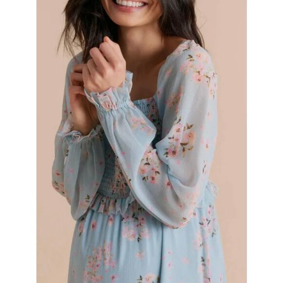 Hatch Blue Floral Midi Dress - Picture 11 of 13